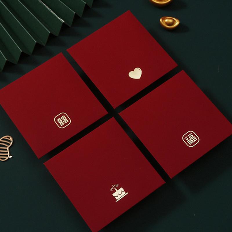 6Pcs/Pack Chinese Red Envelope New Year Spring Festival Children Lucky Money Envelopes Red Packet Gift Envelope Red Bag