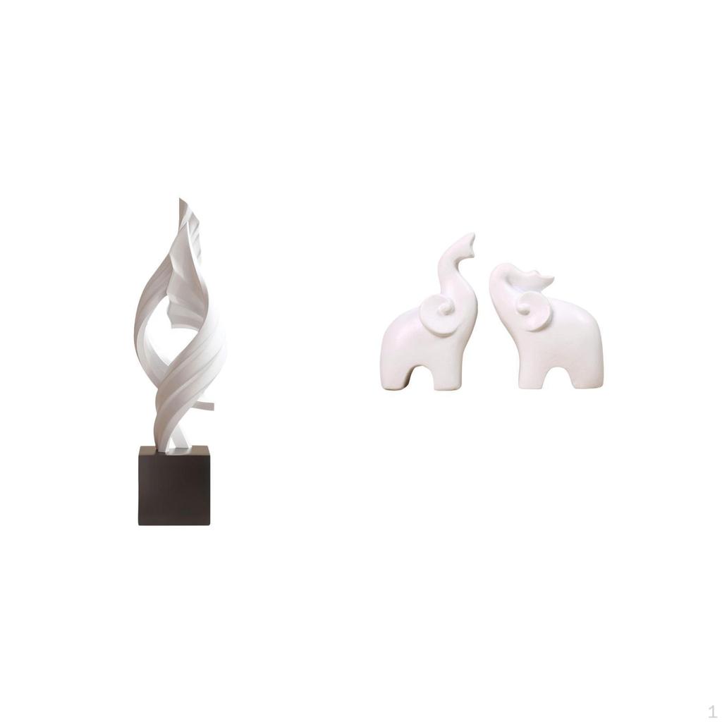 Abstract Art Elephant Statue Decorative Figurines Unique Resin Sculpture Souvenir Tabletop Ornament
