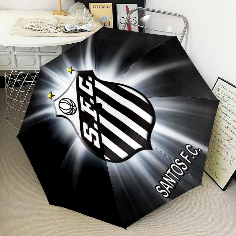 1PC Fc Crest Design Printed Umbrella Folding umbrella, automatic umbrella 8-Frame for Travel, camping Fan gifts Christmas Gifts