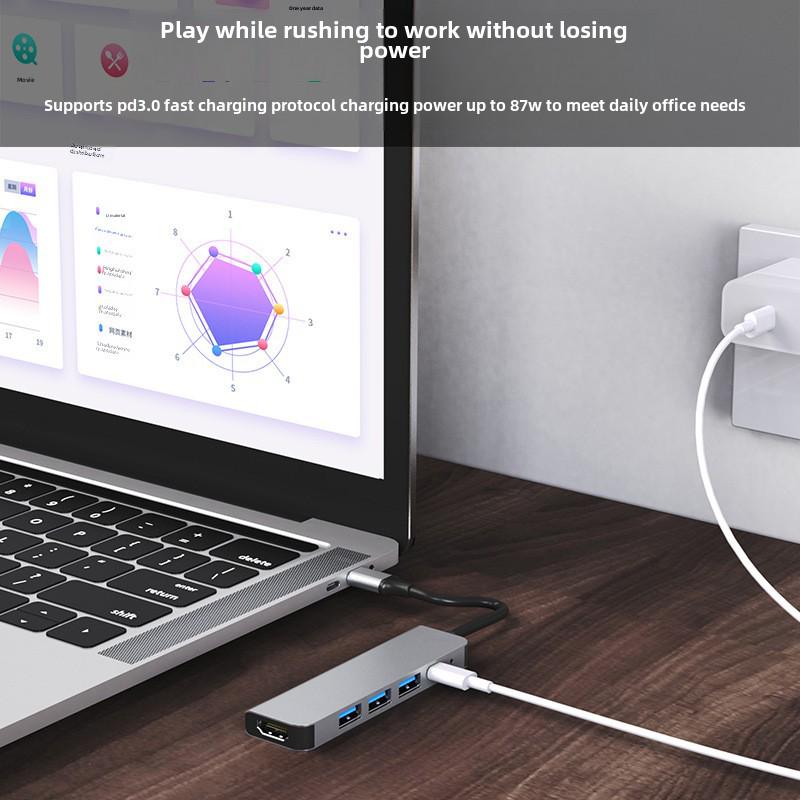 Dock de expansiune USB 5-în-1 transfrontalier: Compatibil cu MacBook, iPad și telefon