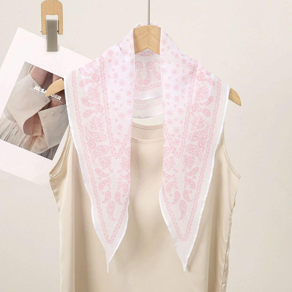Thin Bib Silk Scarf Cashew Nut Neckerchief Fashion Neck Cover Spring Autumn