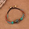Ethnisches Retro Nepalesisches Tibetisches Handgewebtes Türkis Perlen Damenarmband