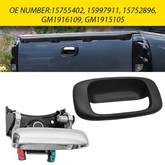 Rear Tailgate Bezel Cover Handle Chrome Fit 1999-2006 Chevy Silverado 1500