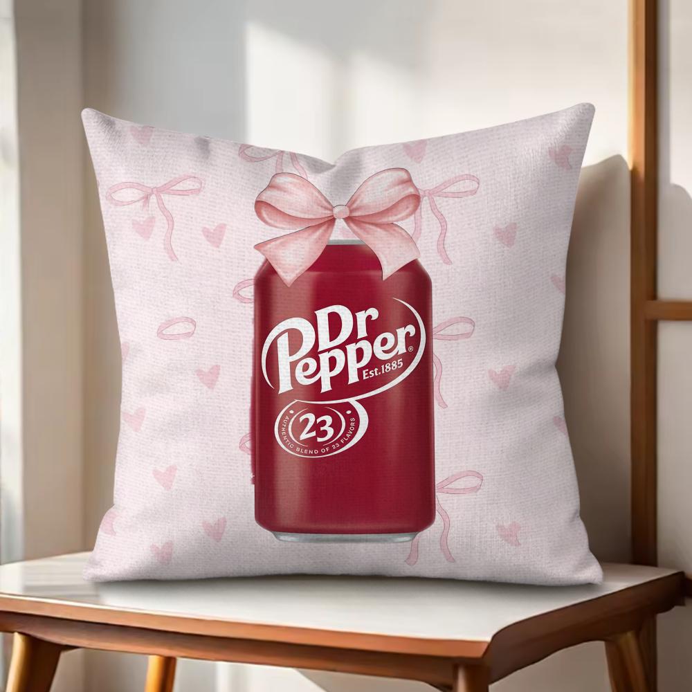 

Cherry Drink DDr PPepper Cushion Cover Natural Linen Organic Fabric DoubleSided Printing Couch Pillow Covers Home Decor 30x30cm