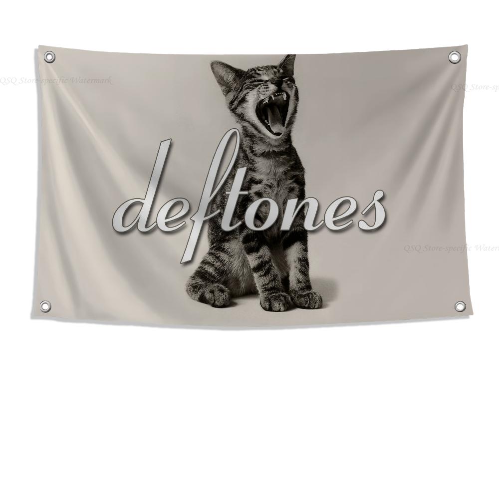 1 pz Bandiera Deftone Alternative Metal Bandiere E Stendardi Bandiera a Quattro Fori Poliestere Decorazione Esterna Stanza Estetica