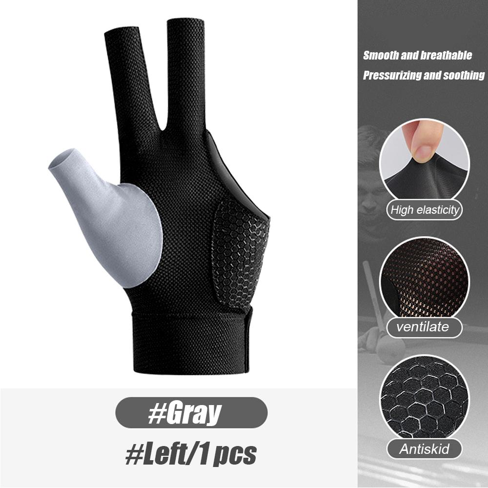 

1 Pcs Breathable Billiard Pool Gloves Spandex Lycra Shooters Carom Snooker Cue 5 Colors Sports Gloves Fits On Left Or Right Hand