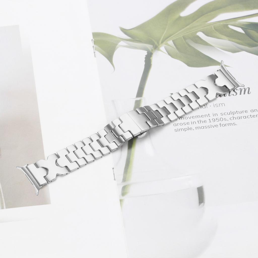 Watch Band for Samsung Galaxy Watch Ultra 47mm/Watch Ultra (2025) 47mm Stainless Steel Strap with X-Shaped Butterfly Clasp