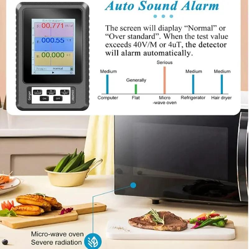 Portable Electromagnetic Radiation Detector EMF Meter High Accuracy Professional Radiation Dosimeter Monitor Tester New
