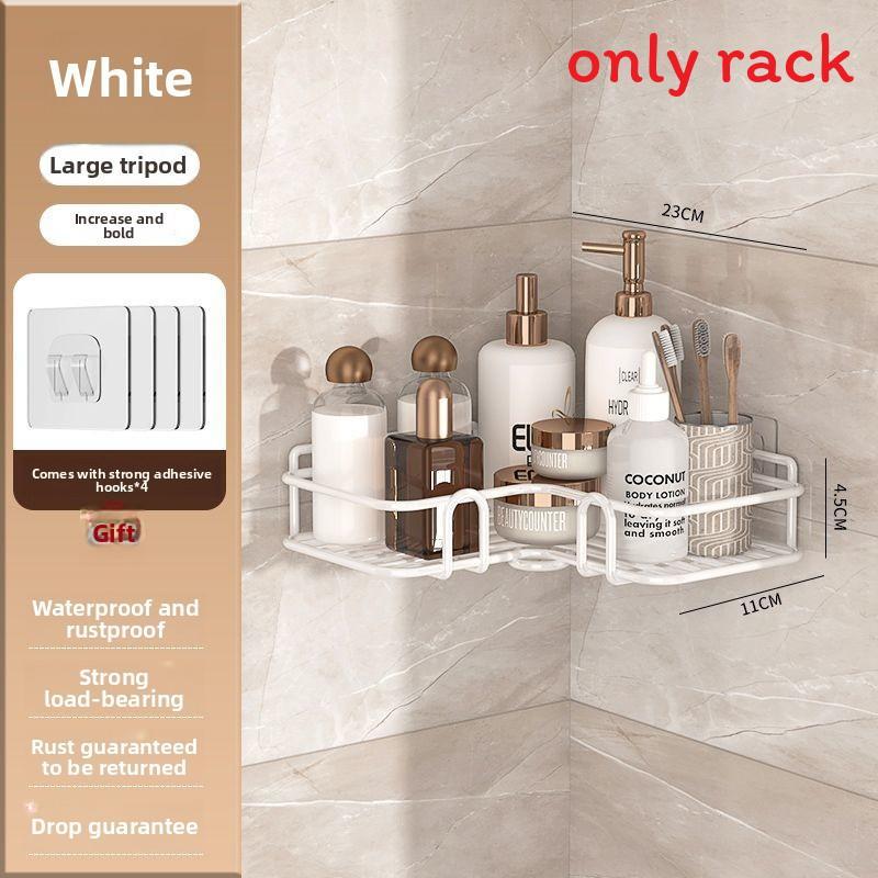 Modern Minimalist Bathroom Wall Shelf With Carbon Steel Material For Storage And Organization