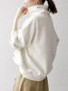 Ships Any Machine Washable Fleece-Like High Neck Pullover 722050048 Off-White One Size