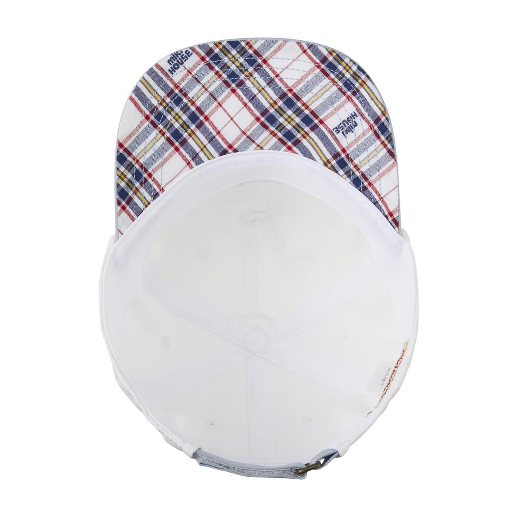 [Miki House] Casquette Chapeau Protection UV Logo Uni Carreaux Garçons Filles Bébé Enfants Vêtements pour Enfants 10-9124-681 LL (54-56cm) blanc