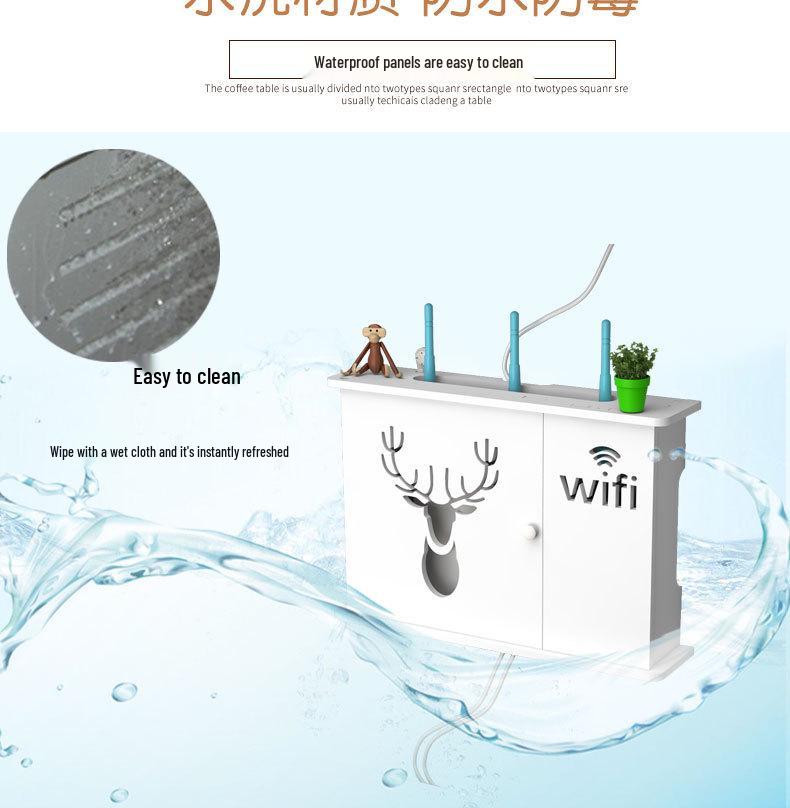 Bohrfreies wandmontiertes Regal für TV-Box & Router-Speicher