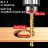 6Pcs Hss Hexagon Shank Twist Drill Bits Serrated Grooving Cutting Tap Spiral Saw Wood Metal Plastic Hole Saw Titanium Drill