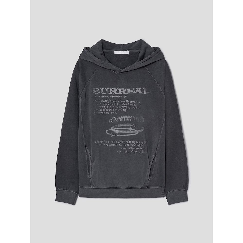8Seconds Garment Dyed Graphic Hoodie Ash Dark Gray/M