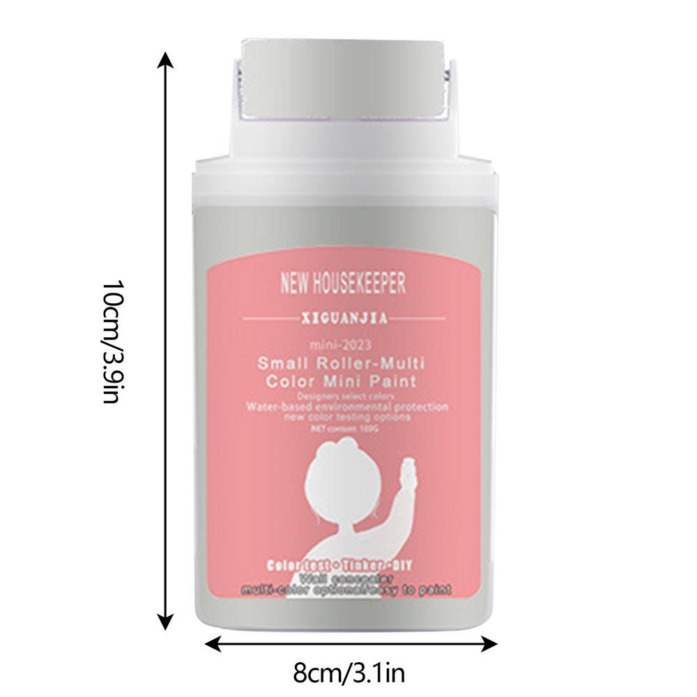 Portable Wall Patching Brush with 100g White Latex Paint Quick Dry Wall Repair Paste Roller Handheld Wall Graffiti Repair Tool