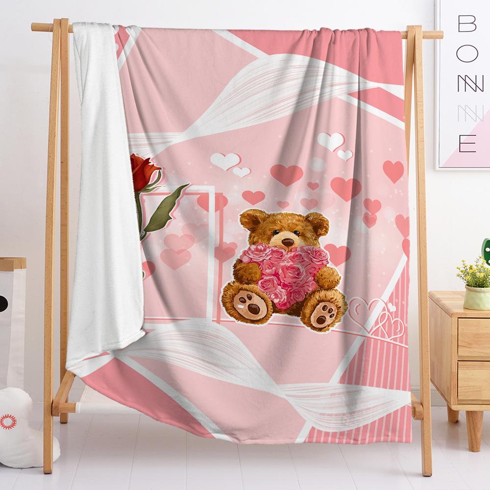 Valentine'S Day Blanket Love Flannel Blanket Autumn Spring Autumn European And American Sizes