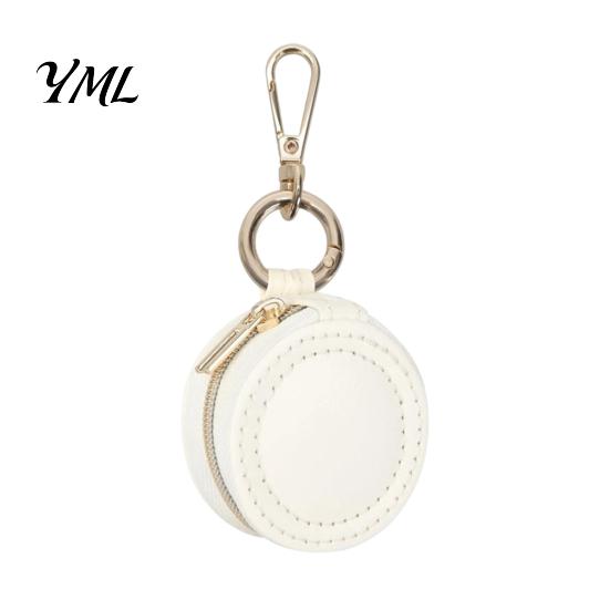 Small Storage for Earrings Portable Jewelry Box Keychain, PU Leather Travel Organizer Case, Soft Pouch Velvet Lining Secure Zipper Closure Rings