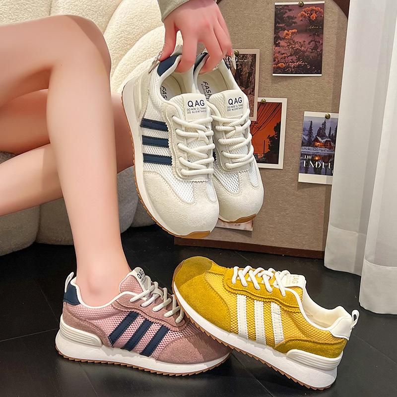 Large Size Women's Shoes 41 Lightweight Mesh Forrest Gump Shoes Women's Spring and Summer Breathable Retro Fashion Moral Training Shoes Sports