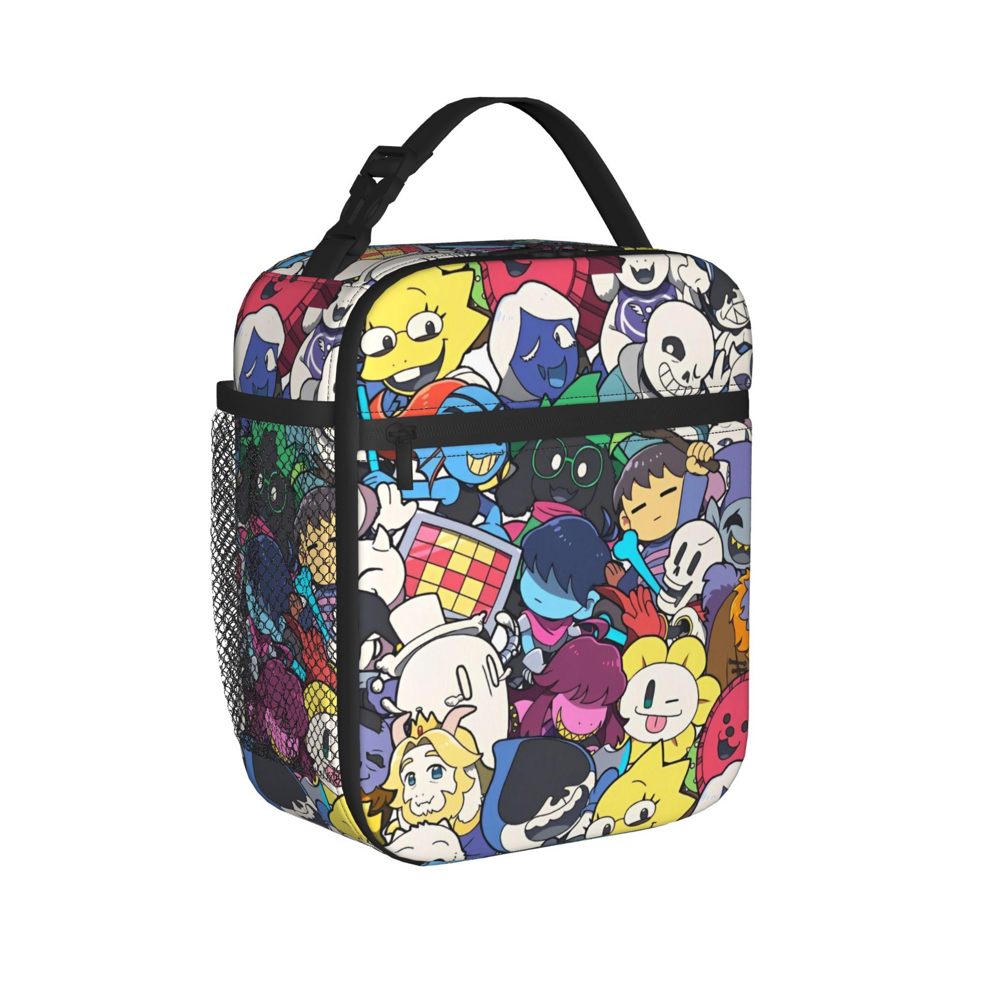 Deltarunes Ralsei Kris Susie Geïsoleerde Lunchtas Koeltas Herbruikbaar, Maaltijdcontainer Videogame Lekkend Tassen Lunchbox One Size