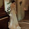 French Hepburn Style Wedding Dress   New Bridal Mori Super Fairy Shoulder Welcome Dress Long Sleeve Fishtail Light Dress