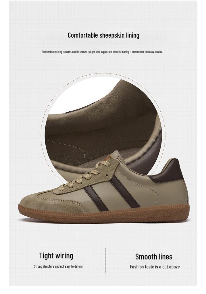 Men's Korean Style Low-Top Genuine Leather Canvas Board Shoes: Casual Flat Bottom Sports Shoes for Spring & Autumn