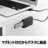 Buffalo BUFFALO PS4-kompatibler USB-Bus-gespeister 4-Port-Hub schwarzes Design mit Magnet BSH4U305U3BK 3.0 [Windows/Mac/PS3-kompatibel]