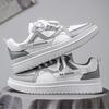 Men's Casual Pu Sneakers Fashion Breathable Platform Running Shoes Spring New Lace Up Lightweight Comfortable Skateboard Shoes