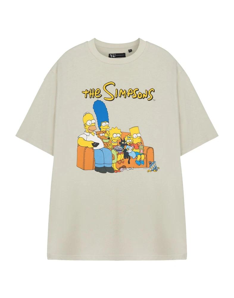 The simpsons short sleeved tshirt unisexs oatmeal official merch M
