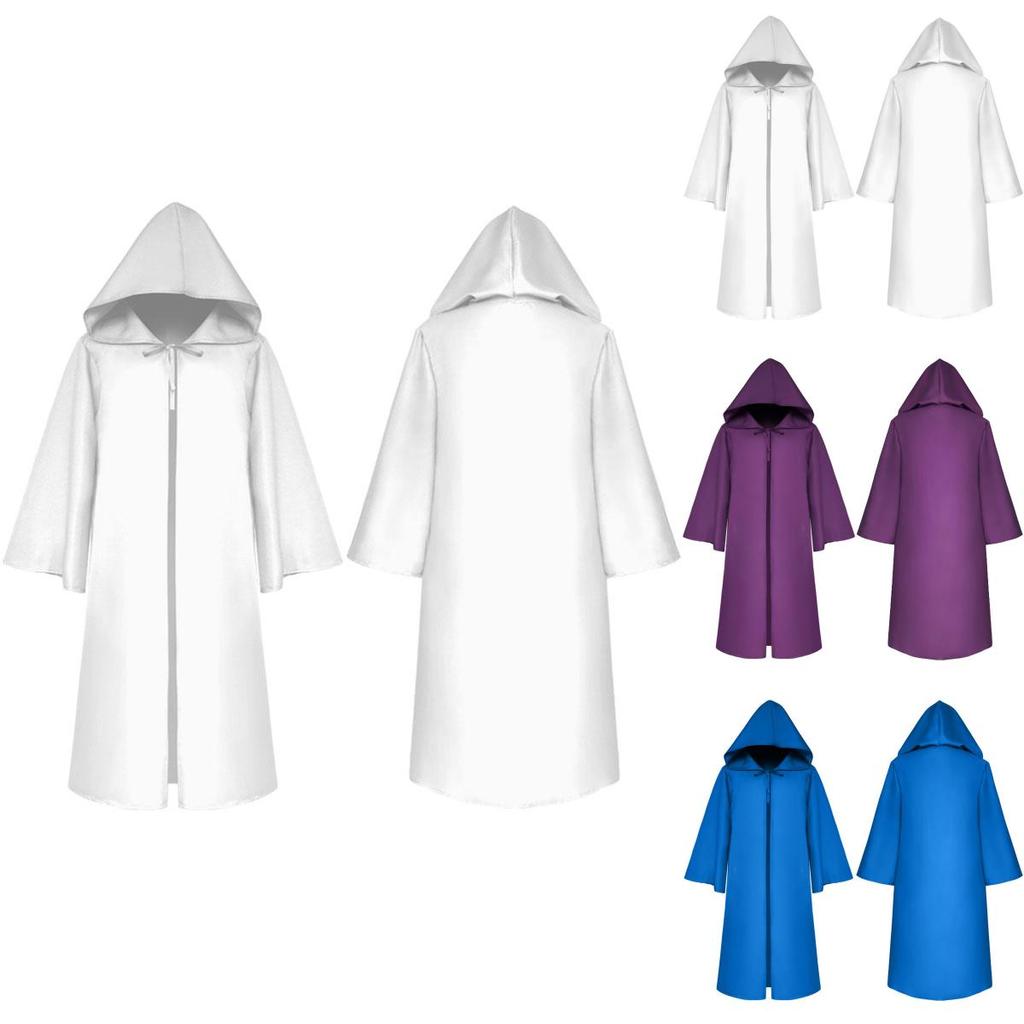 Premium Quality Star Wars Jedi Warrior Hooded Cloak Cape Robe For Cosplay Events