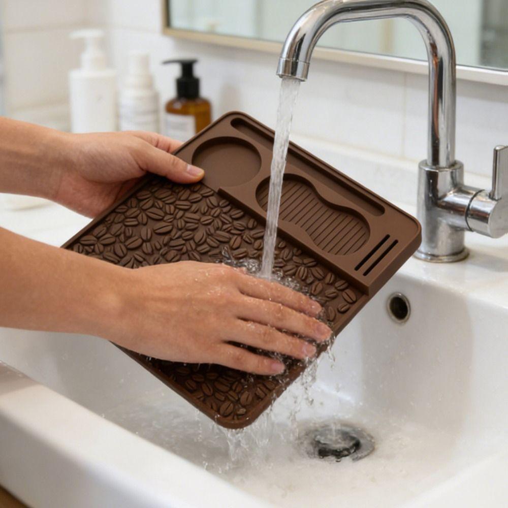 Non-Slip Espresso Tamping Pad Waterproof Coffee Powder Press Seat  Coffee Making