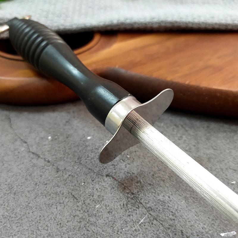 26cm Professional Carbon Steel Knife Sharpener Rod Durable Knife Grinder With ABS Handle Sharpening Blade Rod Knife Kitchen Tool
