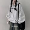 The Pink Men S Overfit Color Block Printing Hoodie