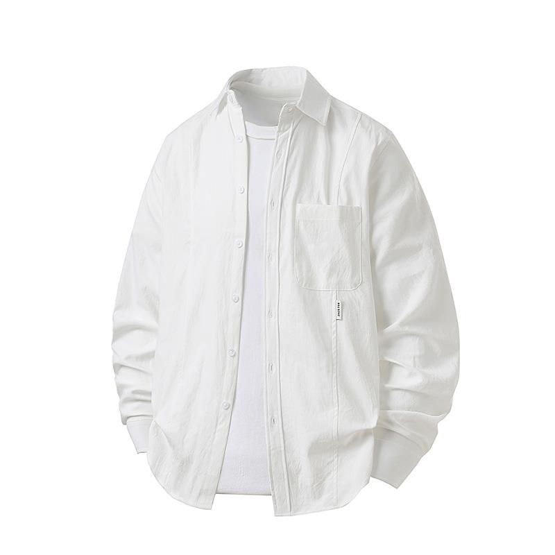 Men's Long Sleeved Shirt Korean Casual Loose Shirt Men's Coat
