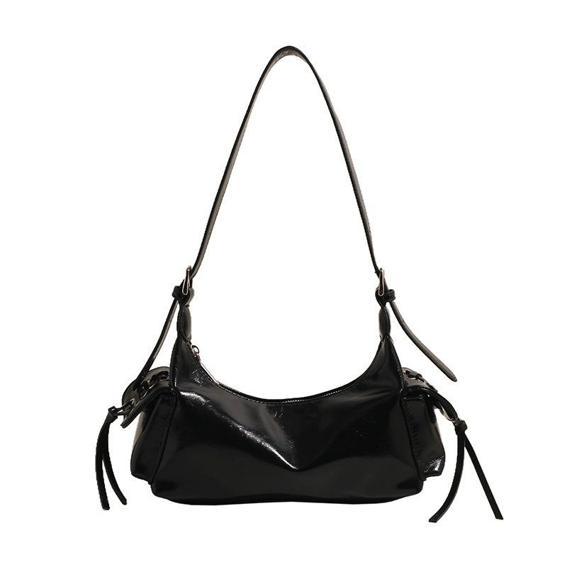 Cross-Border Korean Version Niche Design Underarm Bag 2025 New Women's Fashion Versatile Double Pocket Large Capacity Shoulder Bag