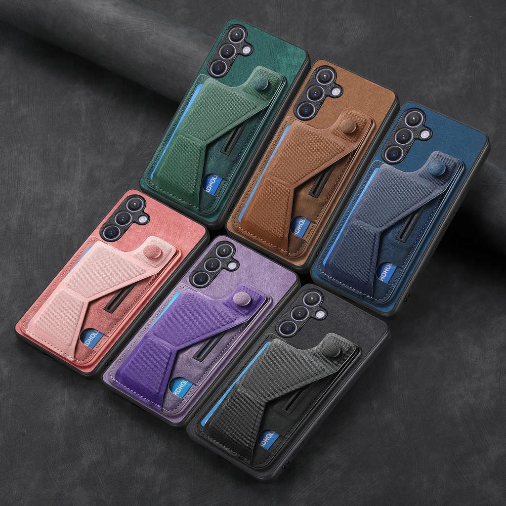 Wallet with Card Holder Phone Case for Samsung Galaxy S23 FE S24 S22 Ultra Plus M15 A15 A25 A35 A55 A05 A05S A14 PU Back Cover