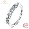 S925 Sterling Silver Zircon High-end Seven Star Row Drill Ring Hollow Four Claw Classic Crown Proposal Gift