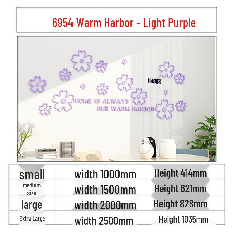 Self-Adhesive 3D Acrylic Wall Stickers for Living Room and Bedroom Decor