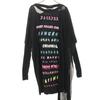 Long Sleeve Deformation Mini Dress XS Black T-STEFA-A Women Used