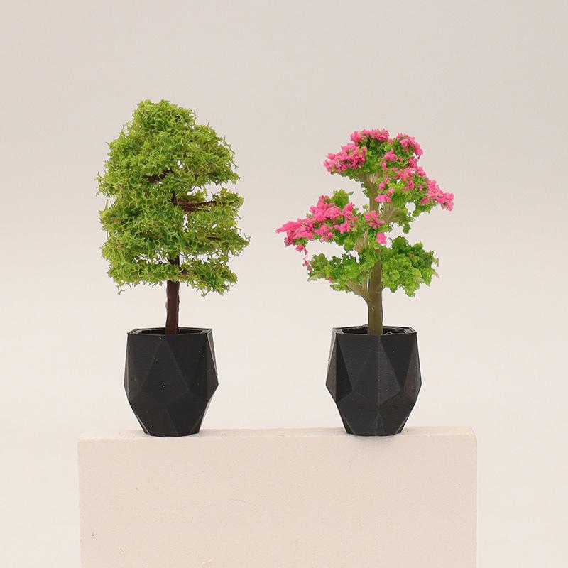 1/12 Scale Dollhouse Simulation Plant Potted Model Mini Home Decoration Micro Garden Landscape Ornaments for Dolls House