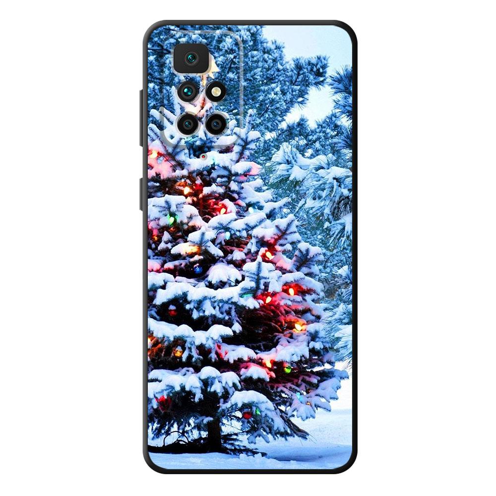 Husă Coque Silicon Crăciun Fericit Zăpadă Iarnă pentru Realme 5 9i 6s Narzo 8 9 Pro V25 7i 5s 7 6 8i 9 5G SE 9Pro 8Pro Geantă Capa