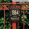2D Flat 1pc 1964 Birth Year Limited Edition Replica - Retro Metal Wall Plaque, Vintage 8x12 Inch Aluminium Sign Suitable for Living Room &, Nostalgic