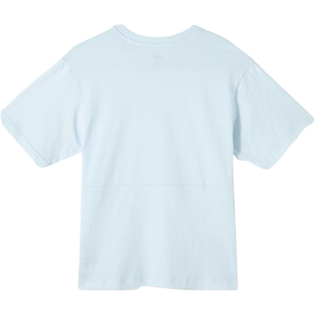 Puma Dopamine Casual Loose Printed Round Neck Short Sleeve T-Shirt Women Tops Light-Blue 686326-69