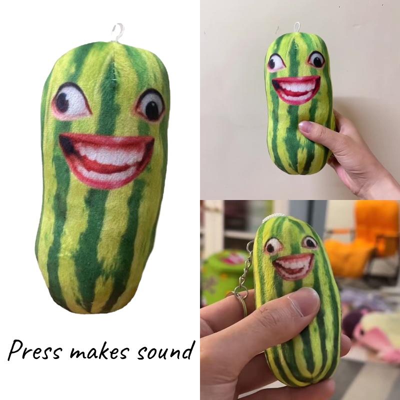Talking Watermelon Slice Plush Toy Adorable Pp Cotton Stuffed Animal For Kids And Adults