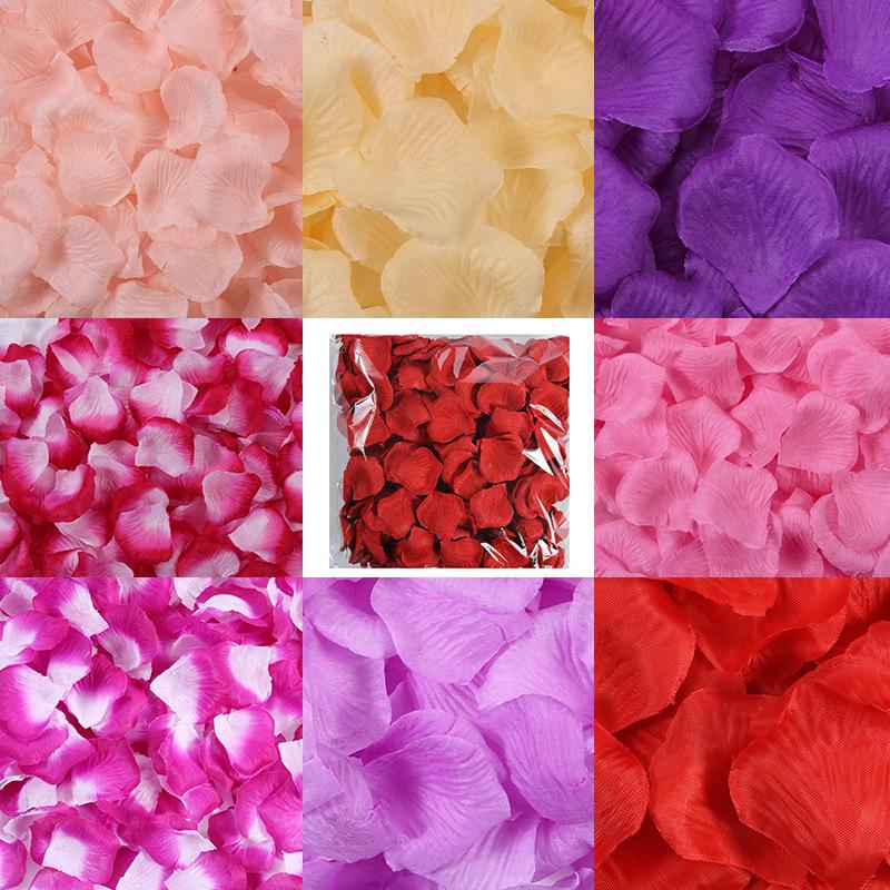Non-Woven Fabric Artificial Rose Petals for Weddings—1 Jin Pack for Decorating Weddings and Rooms
