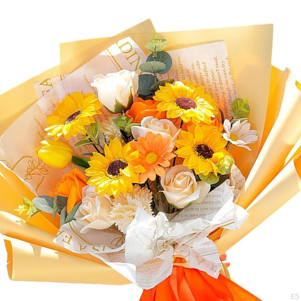 Exquisite Soap Blossom Arrangement, Fragrant Faux Rose Bouquet for Special Occasions