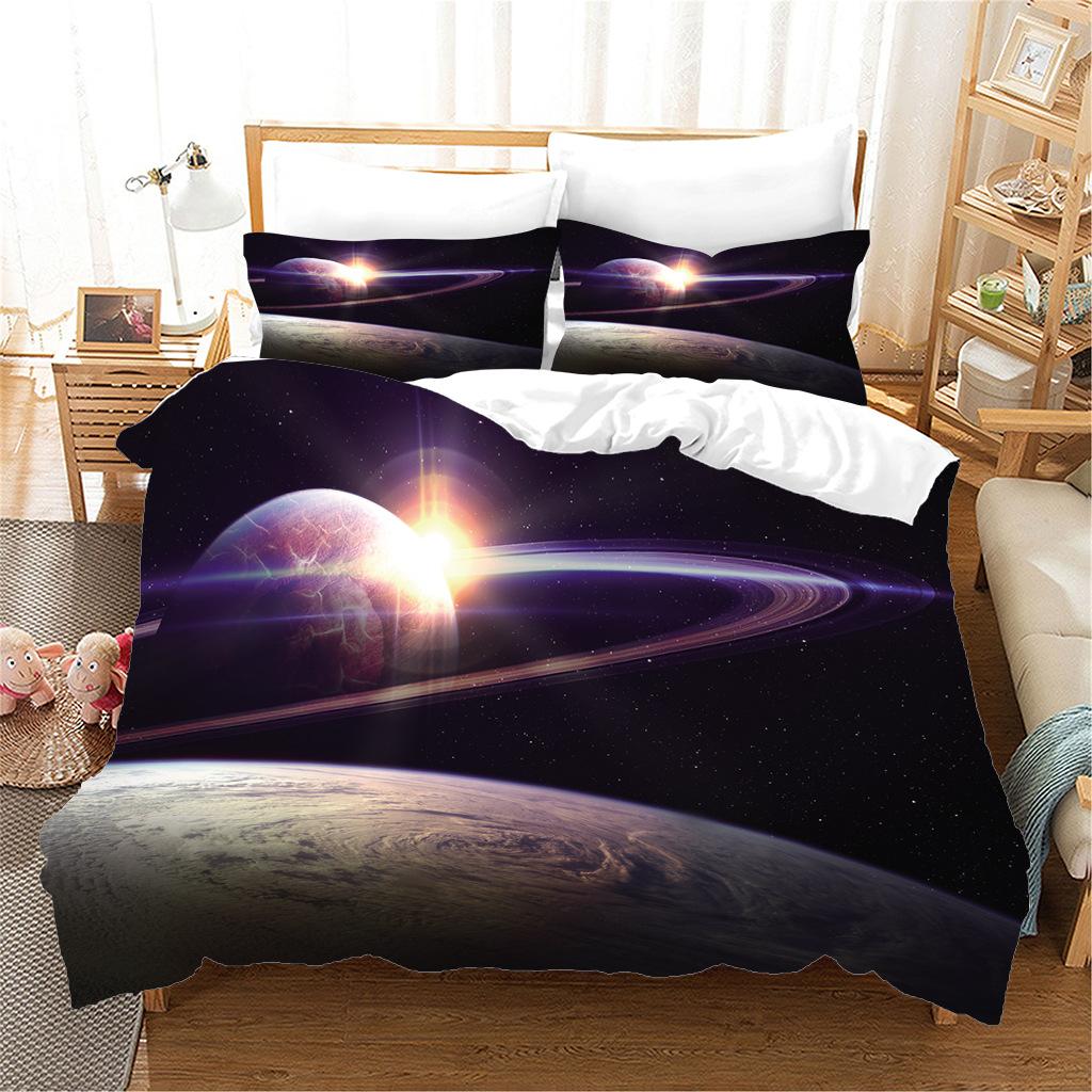 Cosmic Interstellar Wind Bed Three-Piece Set Four-Piece Digital Printing Quilt Cover Pillowcase