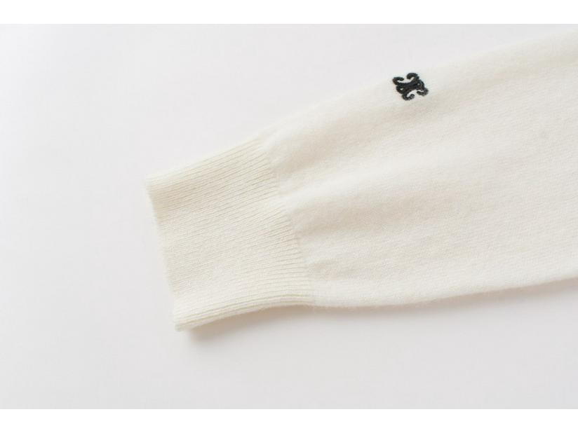 Women's 100% Pure Cashmere Crew Neck Embroidered Loose Sweater