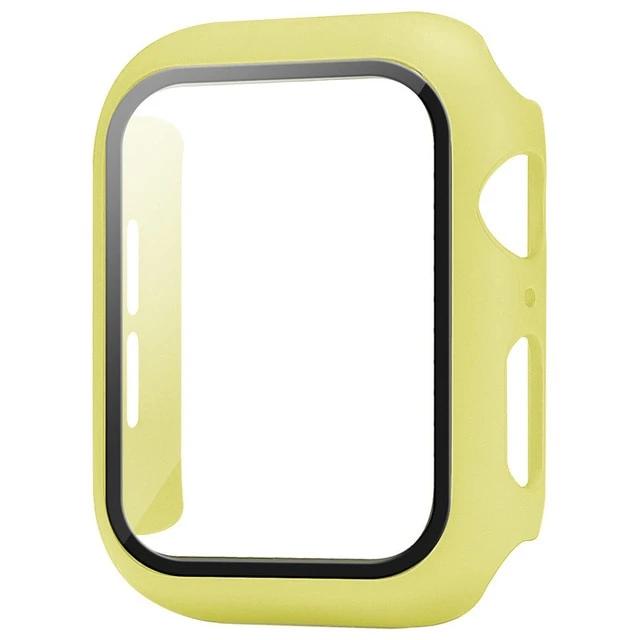 Glass+Cover For Apple Watch case 10 9 8 7 6 SE 5 iWatch Accessorie Screen Protector iWatch series 46mm 44mm 40mm 41 45mm 38 42mm