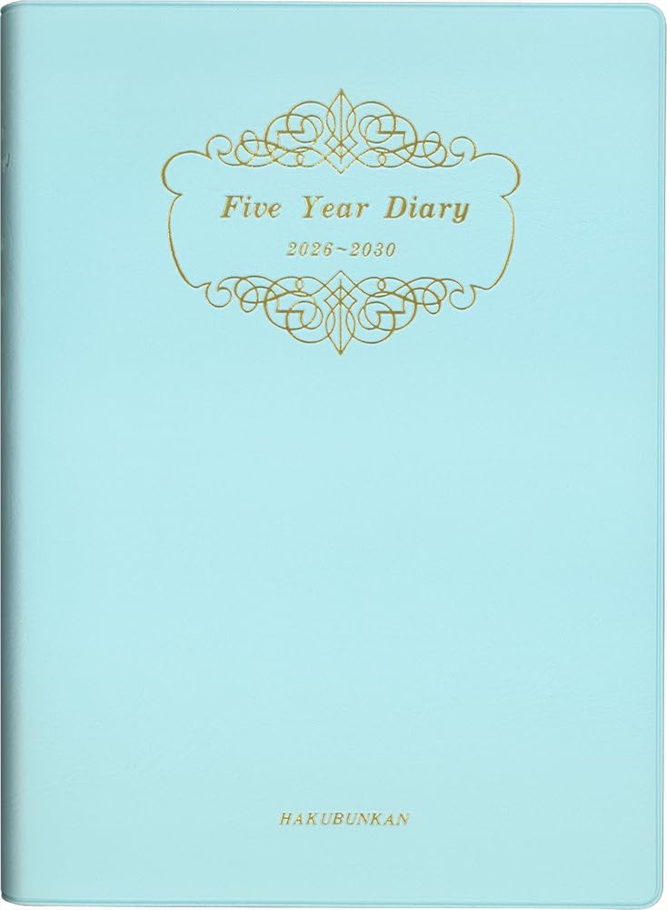 

Ежедневник Hakubunkan 2026 A5 Мягкий Белый 148 Январь 5-летний дневник, Синий, Нет. (Начинается в 2026 году)