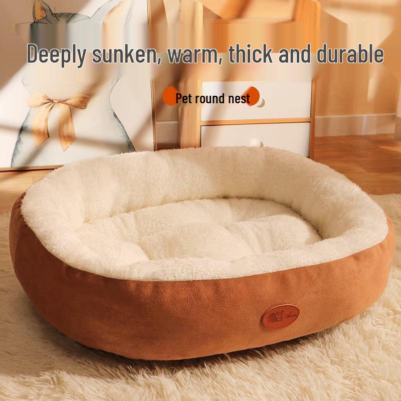 Winter Warm Dog & Cat Bed - Removable, Washable, All-Season Pet Mat